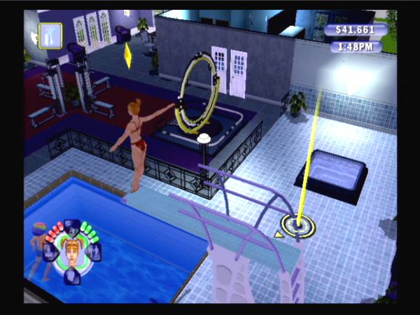 A diving-board moment in the PS2 game.