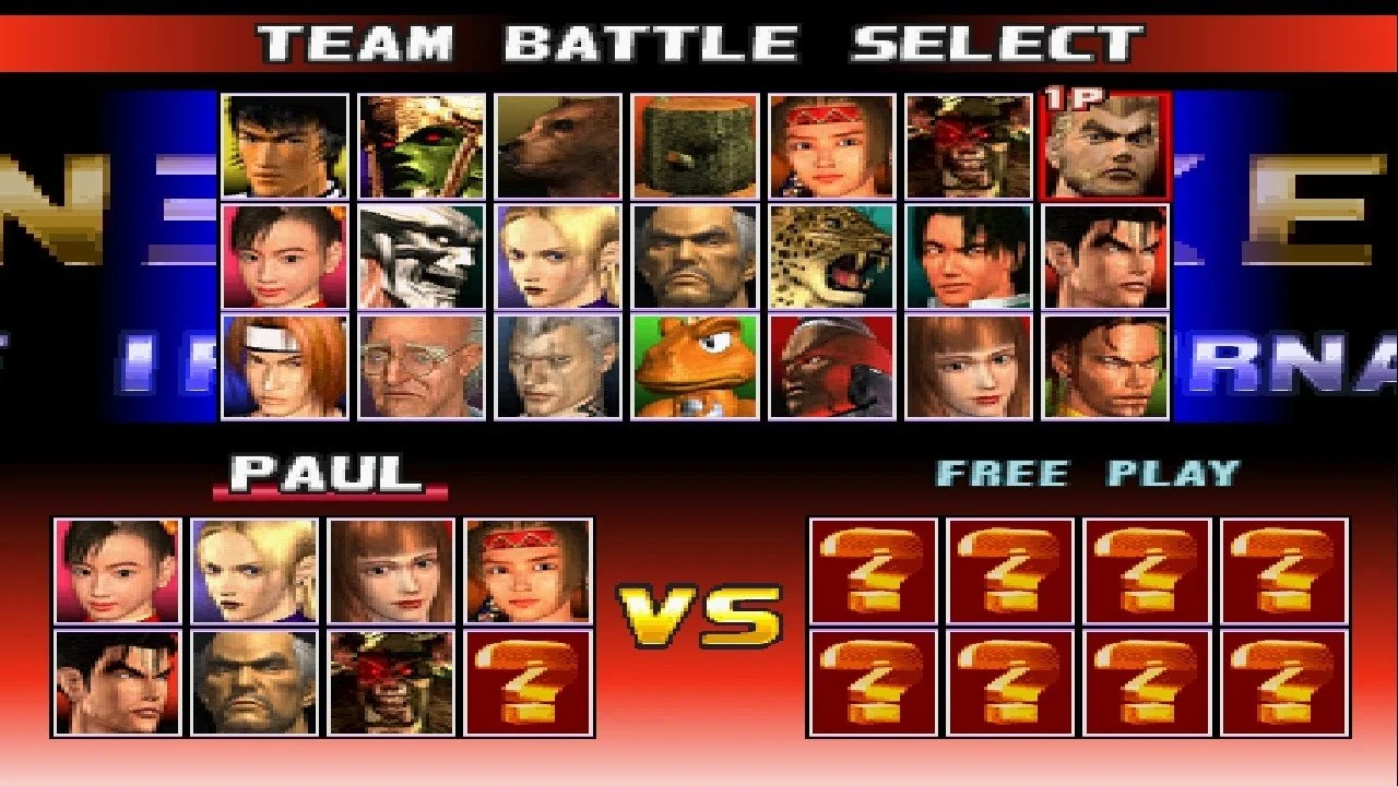 Team Battle character selection — Team Battle character selection