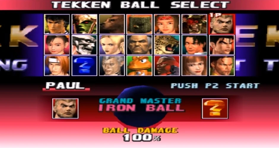 Tekken Ball character selection — Tekken Ball character selection